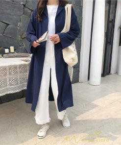 シャツワンピース | 長袖ワンピース 羽織り ワンピース ライトジャケット 膝下丈 無地 カワイイ ロングシャツ ゆったり カジュアルシャツ 20代30代 体型カバー