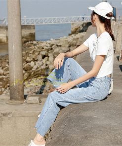 ジーンズ、デニム | デニムパンツ 裾フリンジ スタイリッシュ ハイウエスト ストレートパンツ デイリーコーデ ワイドパンツ 夏コーデ 2020新制作 シングルブレスト マキシ丈パンツ