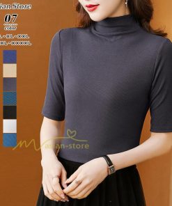 ｔシャツ・カットソー | トップス カットソー インナー Tシャツ レディース 五分袖 春 カジュアル おしゃれ  女性用 シンプル 着痩せ 20代30代40代50代 ホワイト ブラック 夏物 無地