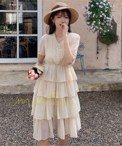 マキシ | ワンピース レディース 40代 膝丈ワンピース 春夏 半袖 シフォンワンピース 通勤OL オシャレ結婚式ドレス Vネック 20代30代 きれいめ 上品 着痩せ Aライン