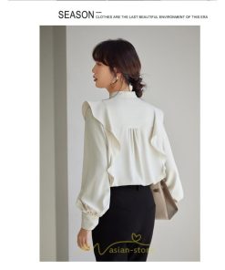シャツ・ブラウス | ブラウス レディース オフィス 白 フォーマル 長袖 おしゃれ シャツ カジュアル 制服 レギュラー 着回し フリル 秋服 オフィス OL 送料無料 キレイめ 通勤