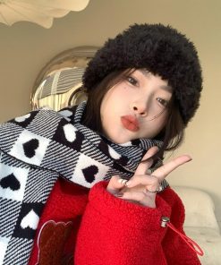 ニット帽 | ふわふわニット帽子 レディース 冬 2色