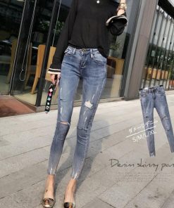 スキニーパンツ | ダメージジーンズデニムスキニーパンツ