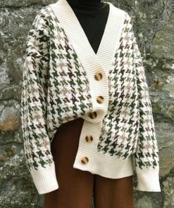 ニット・セーター | チェック柄 カーディガン レディース