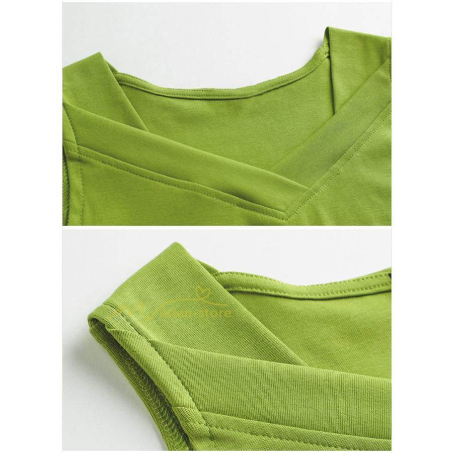 キャミソール タンクトップ | トップス タンクトップ レディース ノースリーブ Vネック Vネックタンク コットン 20代30代40代50代 ママ 母 快適 お出かけ カシュクール インナー カジュアル