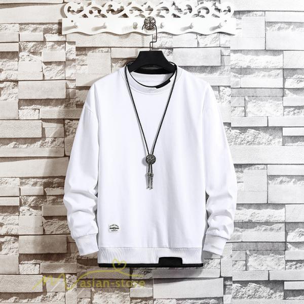 Tシャツ | ロングメンズ 長袖 秋物 トレーナー 切り替え フェイク レイヤード トップス tシャツ 男の子 長袖ロングT 20代30代40代 カジュアル