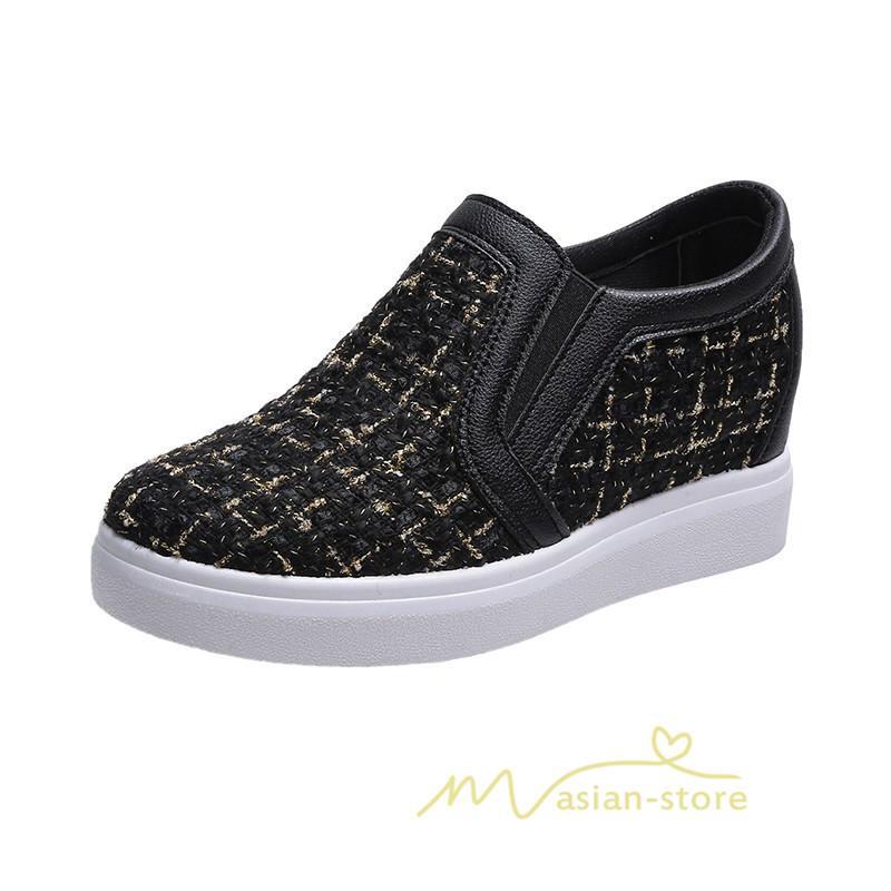 スニーカー | スリッポン レディース おしゃれ 紐なし インソール スリッポン大人カジュアル 厚底スニーカー 厚底スリッポン ローカットスニーカーレディース