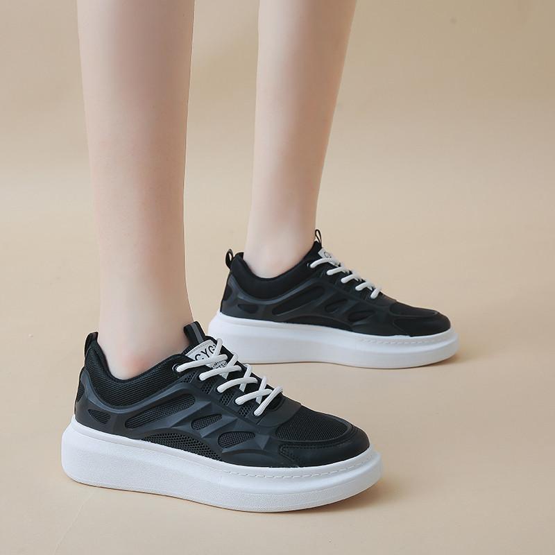 スニーカー | レディースシューズ レースアップ ローカット 厚底靴 履きやすい カジュアルシューズ フラットシューズ ローカットシューズ