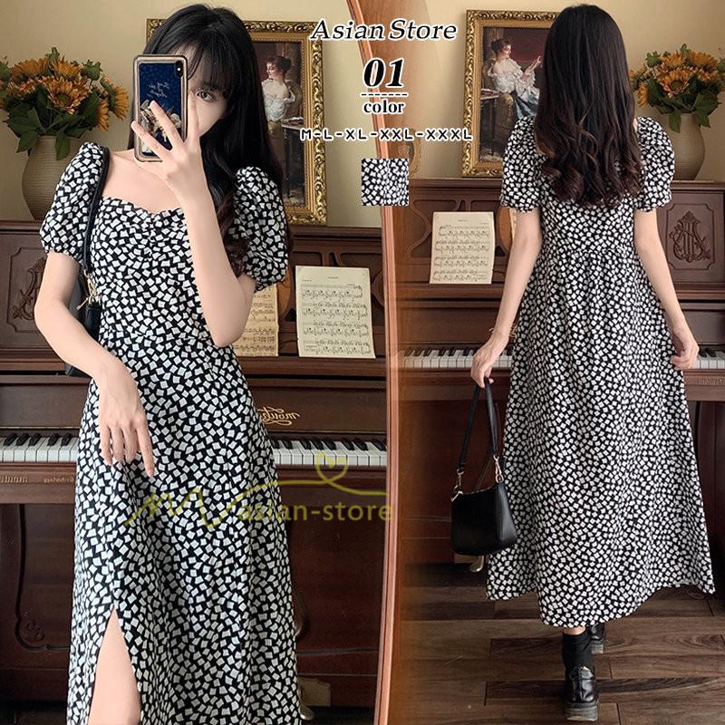 マキシ | ワンピース レディース きれいめ 花柄 ロングワンピース 30代40代50代 Aライン カジュアル お出かけ 着痩せ アウター 上品 夏物 韓国ファッション 通勤通学