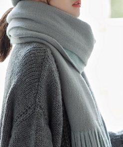 マフラー | フリンジレディース リバーシブル 大判 秋冬 厚手無地 ストール かわいい リバーシブル