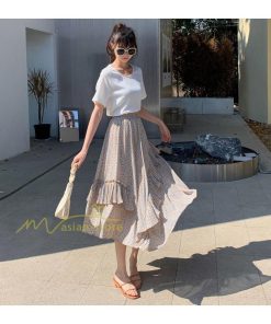 スカート | シフォンスカートマキシスカートフレアシフォンマキシ丈スカート夏 リゾートウエストゴムロングスカート結婚式 20代30代40代50代 カジュアル 不規則