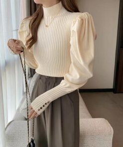 ニット・セーター | ニットトップス プチハイネック 長袖