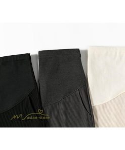 パンツ レギンス | マタニティパンツ レディース パンツ ボトムス 着痩せ マタニティウェア 大きいサイズ ウエスト調整 ポケット リブ 体型カバー 無地 日常感 新作 春 おしゃれ
