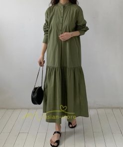 マキシ | シャツワンピース ワンピース 秋 春 レディース ロングワンピース 長袖 ロング丈 マキシ丈 体型カバー 無地 ゆったり 着痩せ 30代 40代 カジュアル 50代 夏物