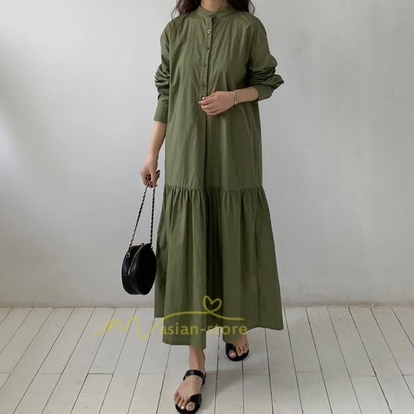 マキシ | シャツワンピース ワンピース 秋 春 レディース ロングワンピース 長袖 ロング丈 マキシ丈 体型カバー 無地 ゆったり 着痩せ 30代 40代 カジュアル 50代 夏物
