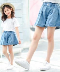 （子供）その他 | 子供服 デニムショートパンツ KIDS 韓国服 ジュニアサイズ 子ども服 女の子 ファッション ボトムス キッズ 小学生コーデ
