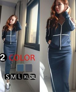 パーカー | 部分即日発送セットアップスウェットパーカースカート レディース  タイトスカート トレンド フード付き大人無地体型カバー ロングスカート パーカ