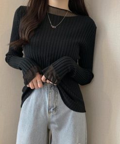 ニット・セーター | 長袖 ニットセーター レディース レース