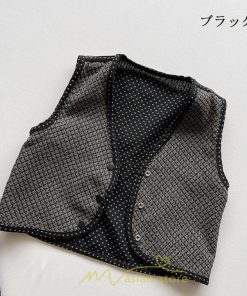 衣装 服 | 子供服 ベスト 子ども服 こども服 キッズ ベビー男の子 女の子 トップス 可愛い 上品 カジュアル 春 秋 冬 綿麻 120 130 110 90 両面着用 80 100