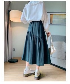 スカート | フレア フレアマキシ ロングコットン ウエストゴム マキシロング夏 秋服 ナチュラル 夏服