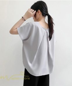 シャツ・ブラウス | トップス シャツ レディース 無地 ファッション カジュアル エレガント 優雅 通勤 OL 上品 オシャレ トップス 女の子 可愛い 体型カバー 夏 5色 着痩せ