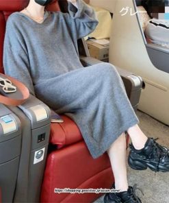 マキシ | ワンピース 秋 秋服 ニット レディース タートルネック 長袖 ニットワンピース ケーブル編み ゆったりタートル