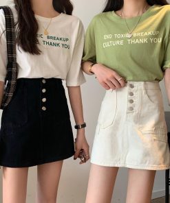 タイトスカート | ハイウエスト デニムスカート 着やせ レディース 韓国風 ミニスカート カジュアル 台形スカート おしゃれ【ネコ