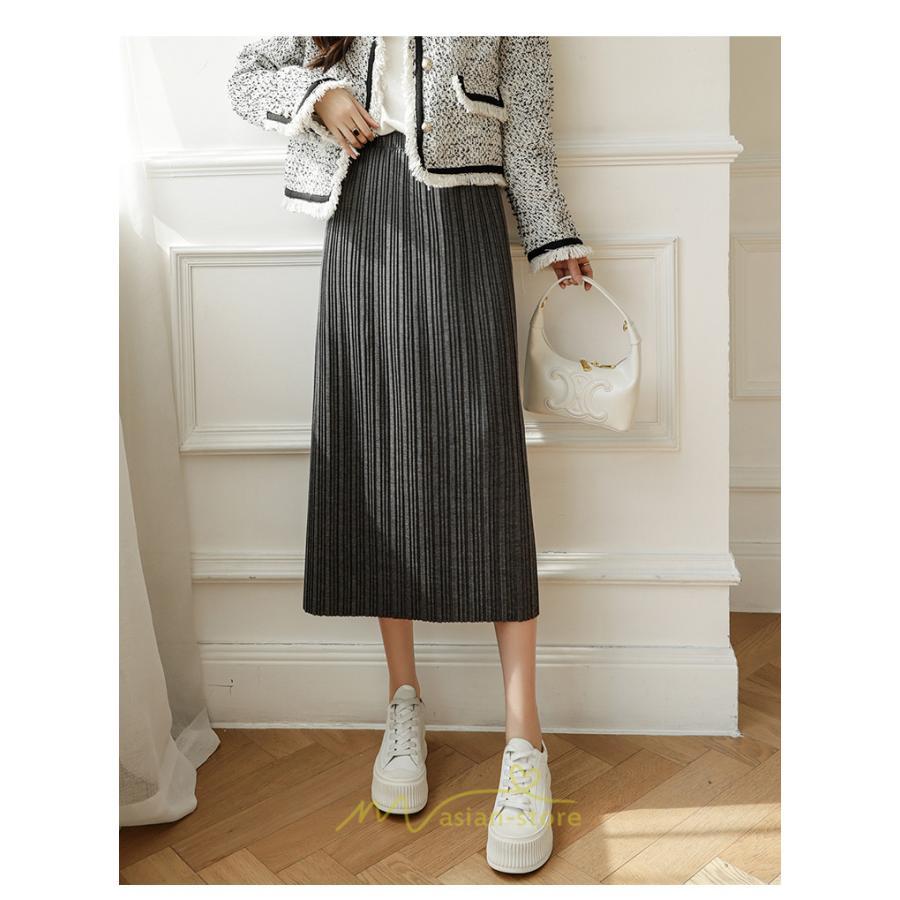 スカート | フレア レディース 40代 きれいめ おしゃれ 着痩せ 秋 冬 ボトムス ロング プリーツ20代 スリット Aラインゆったり 50代 30代