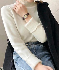 ニット・セーター | 裏起毛ハイネックニットトップスレディース
