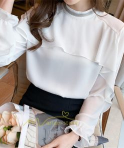 シャツ・ブラウス | ハイネック カフス オフィスカジュアル オケージョン シンプル レディース 春 韓国 ファッション 立ち襟 カジュアル エレガント 通勤OL 優雅 オシャレ 上品 細身