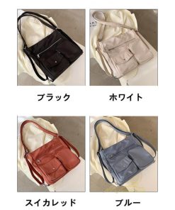 女性用バッグ | ショルダーバッグ レディースバッグ 2way 斜めがけ 肩掛けバッグ 通勤 通学 買い物 エコバッグ ファスナー 旅行 シンプル 大学生 おしゃれ ポケット多い