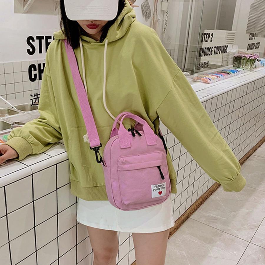 ショルダーバッグ | ミニ トートバッグ 小さめ 2way ボディバッグ 斜めがけ レディース スクエアバッグ かわいい 大人 キャンバスバッグ