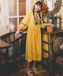 マキシ | ワンピース レディース 大人 ワンピ 花柄 夏秋 かわいい カジュアルワンピ 着やせ きれいめ 綿麻 ロング丈 パーティー 二次会 40代 ゆったり  30代 人気 20代