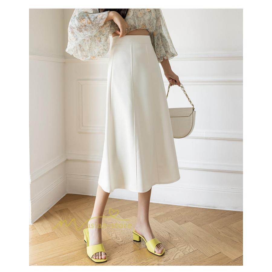 スカート | フレア無地 きれいめ 30代 40代 50代 着やせ 上品 ボトムス 春秋 夏 お洒落 通勤 エレガント 着痩せ 着回し ハイウエスト カジュアル 通学 お出かけ