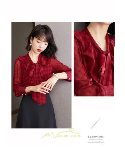 シャツ・ブラウス | シャツ ブラウス 春 秋 冬 シフォン 長袖 レディース フォーマル 通勤 OL オフィス ビジネス カジュアル リボン 綺麗 可愛い おしゃれ 高級感 キレイめ