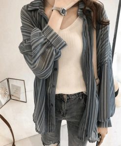 カーディガン | シフォンシャツブラウス 長袖 透け感 冷房対策 日焼け防止 無地 羽織り 体型カバー 大人 通学通勤 夏秋 トレンド フェミニン