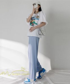 パンツ レギンス | パンツ マタニティパンツ レディース ワイドパンツ サマー 夏 ゆったり 薄手 カジュアル おしゃれ 大きいサイズ 体型カバー 上品 無地 マタニティウェア リブ