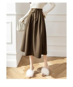 スカート | レディース ロング フレア Aライン 秋冬 ミモレ ハイウエスト 体型カバー キレイめ オシャレ フェミニン 可愛い お出かけ 着痩せ OL 通勤 通学