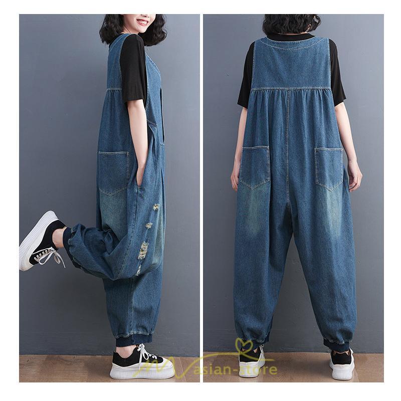オーバーオール サロペット | サロペット オールインワン レディース 春 デニム オーバーオール おしゃれ パンツ サルエル 体型カバー マタニティ カジュアル 大人 お出かけ 2022新作 秋 人気