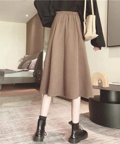 フレアスカート | ミモレ丈スカート ボトムス スカート 女性 スカート 春秋冬 レディース ファッション 後ろウエストゴム