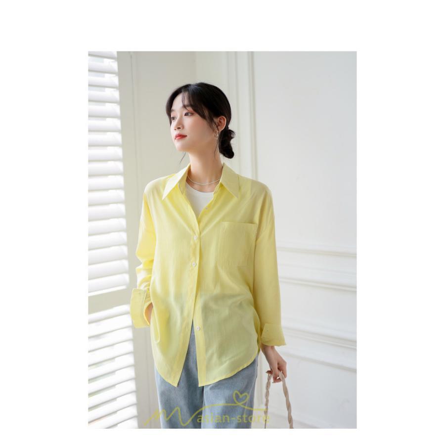 シャツ・ブラウス | ブラウス トップス 長袖 Vネック ボタン 無地 上品 通勤 レディース 秋 20代 30代 40代 OL ママ 母 フェミニン デート お出かけ 通勤 リクルート お仕事