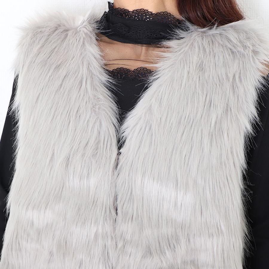ベスト | チョッキ ジレ 毛皮 アウター レディース 秋冬 ファ レディース ファー 前開き