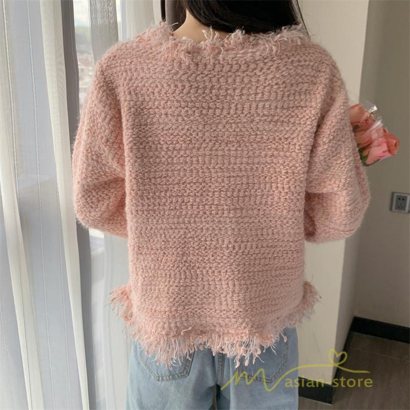 カーディガン | 2022秋冬ニットショート丈 アウター レディース ニットニット セーター 長袖 羽織り フロントボタン トップス 通学通勤 20代40代