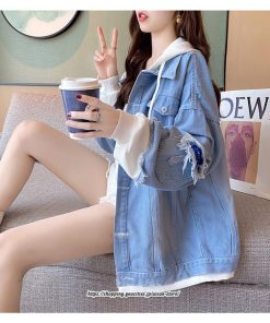 コート・ジャケット | デニムジャケット Gジャン レディース フード付き トップス アウター アウトドア 無地 シンプル ジージャン 秋冬 通勤 春 送料無料 細身 着痩せ 秋