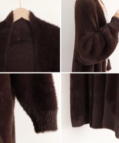 カーディガン | シャギーロングニット韓国風