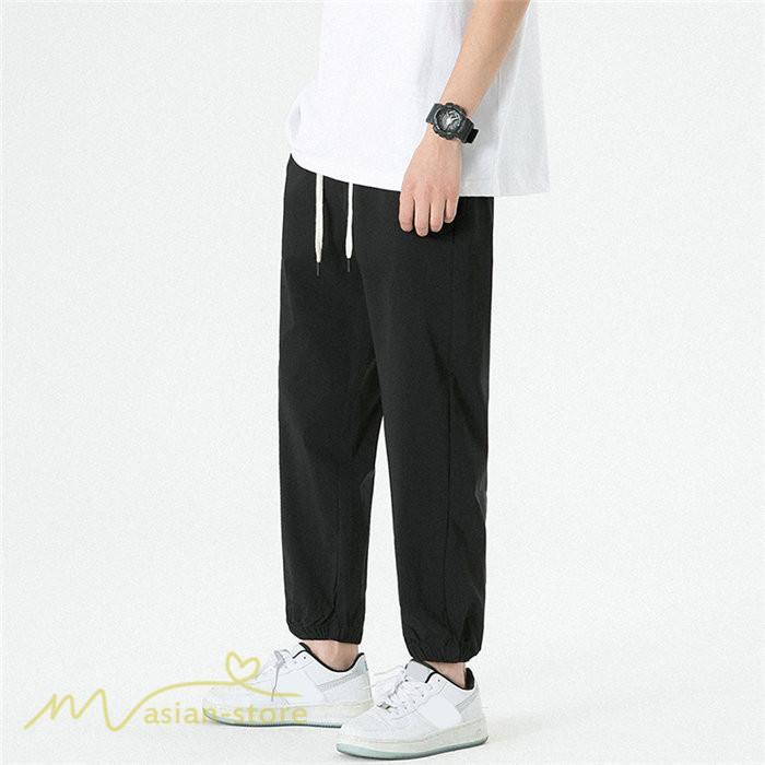 チノパン | テーパードパンツ 涼しい 薄手 アンクルパンツ メンズ テーパード ロングパンツ 無地 着痩せ サマーパンツ 夏 30代 ウエストゴム 新作 カジュアルパンツ 20代
