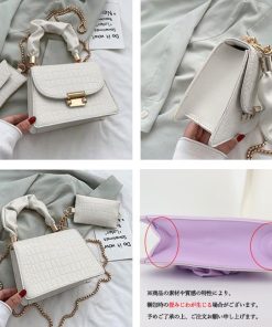 ショルダーバッグ | クロコ型押し ポーチ付き