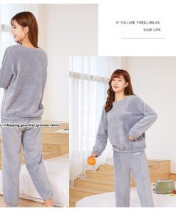 パジャマ ルームウェア | パジャマ ルームウェア レディース 秋冬 モコモコ 長袖パジャマ フランネル ルームウェア 暖かい 上下セット 厚手部屋着 可愛い ホームウェア 寝巻き 室内