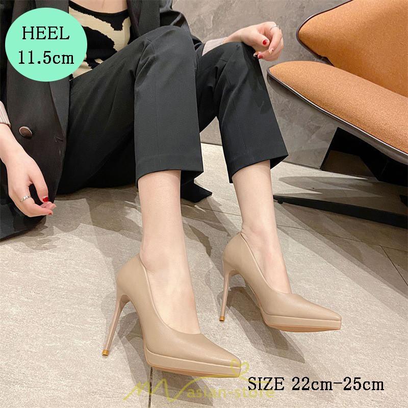 パンプス | ハイヒール 痛くない 華奢魅せ 美脚 黒 歩きやすい 11.5cmヒール レディース 靴 フォーマル ポインテッドトゥ 二次会 パーティー 通勤 オフィス 結婚式