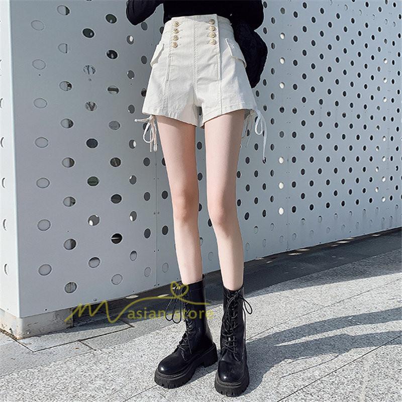 ショートパンツ | ゆったり Aライン デニム デニムパンツ ショートデニム ショーパン 短パン ショート丈 膝上 カジュアル 通勤通学 上品 20代30代40代 お出かけ